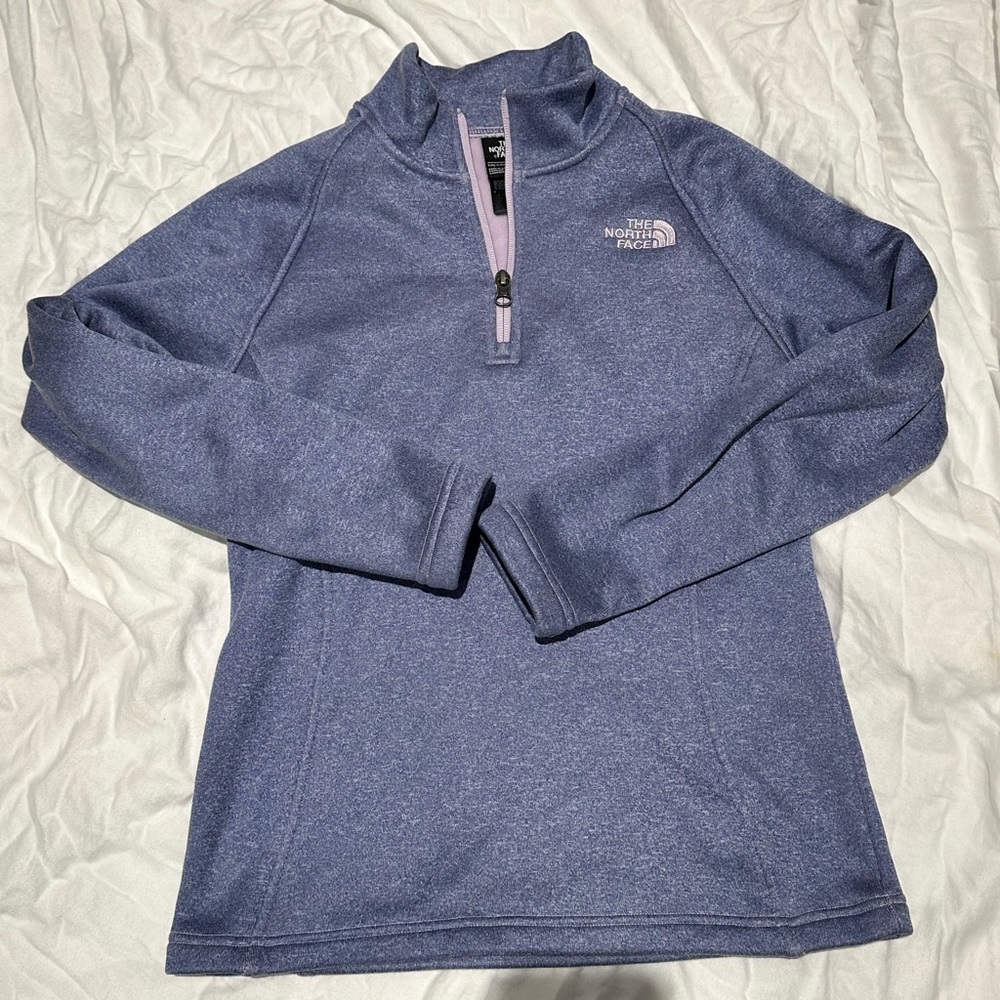 The North Face Purple Fleece Lined Girls Half Zip - L (14/16)